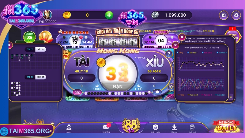 Soi cầu tài xỉu M365 để tăng tỉ lệ thắng